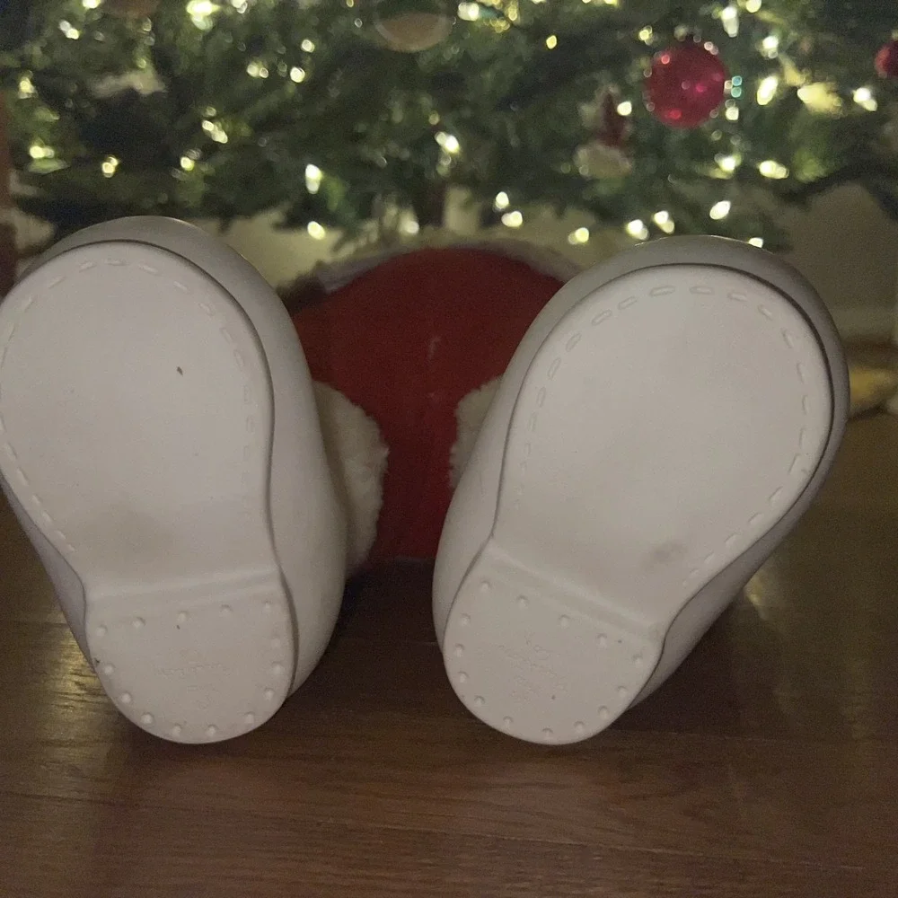 Vintage Rushton Co. Santa Claus Plush Doll Rubber Face‎ White Boots 20